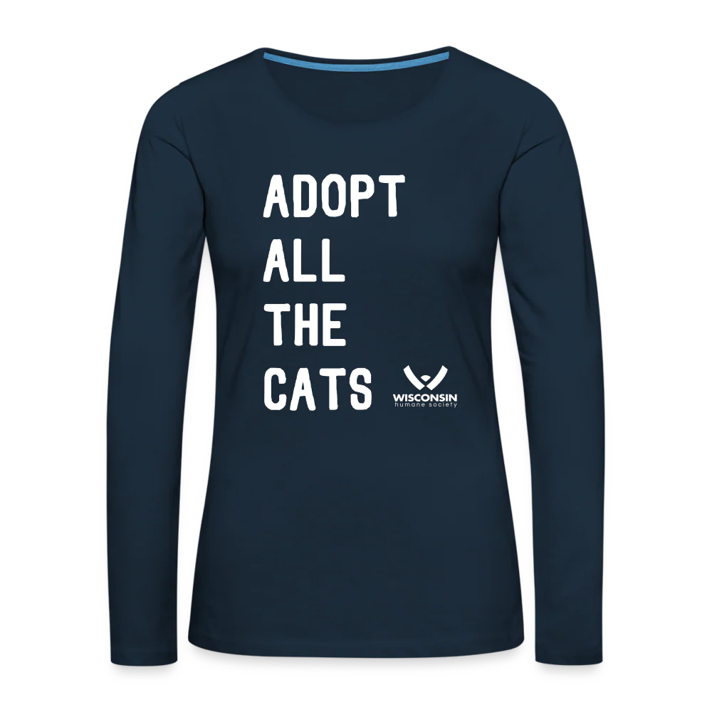 Adopt All the Cats Contoured Premium Long Sleeve T-Shirt - Image 10