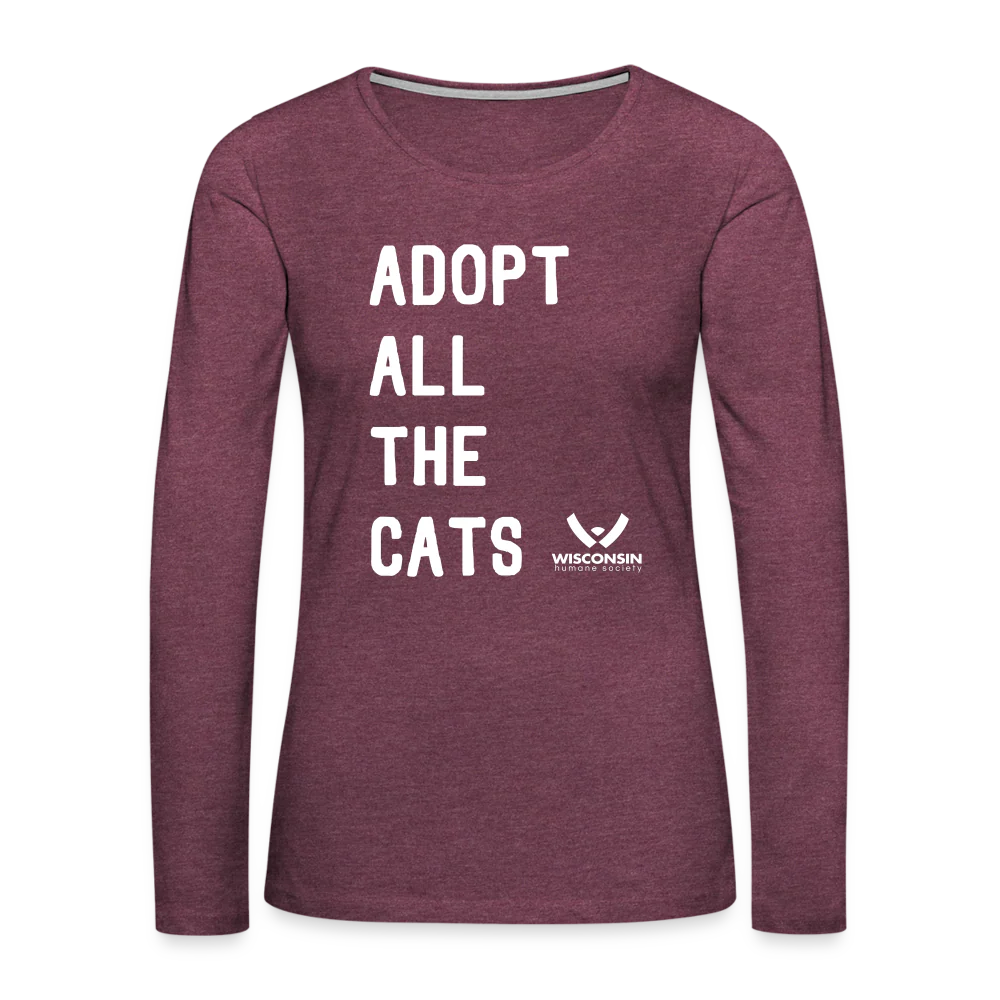 Adopt All the Cats Contoured Premium Long Sleeve T-Shirt - Image 3