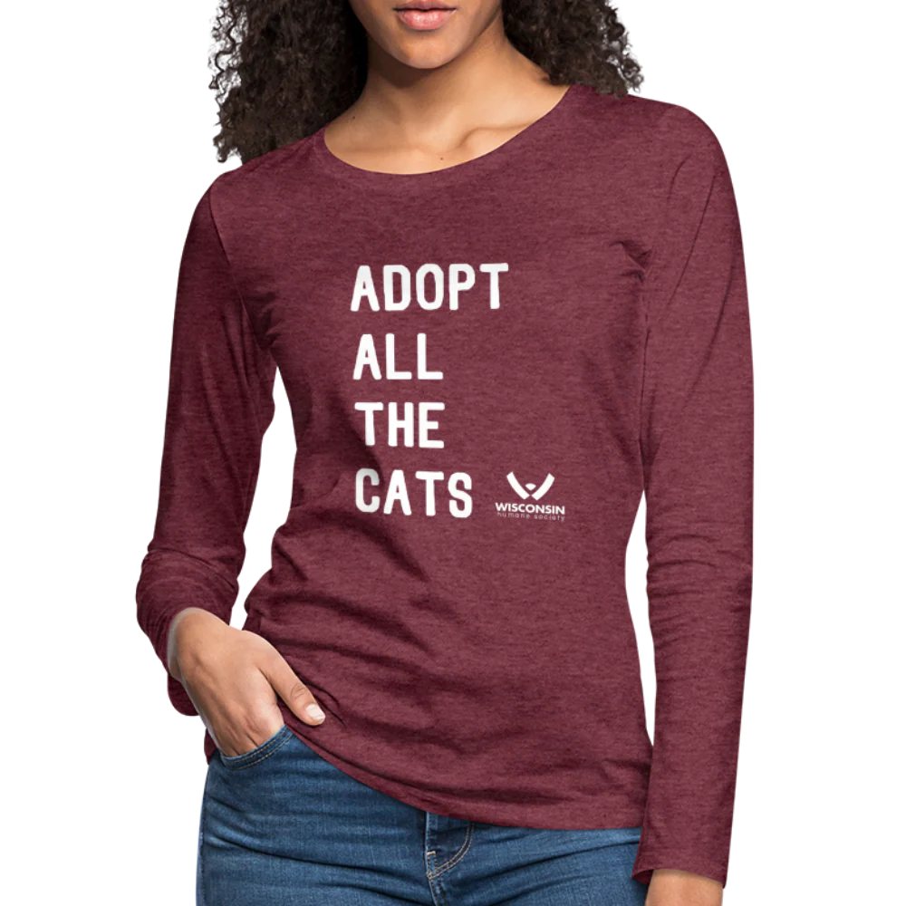 Adopt All the Cats Contoured Premium Long Sleeve T-Shirt - Image 4