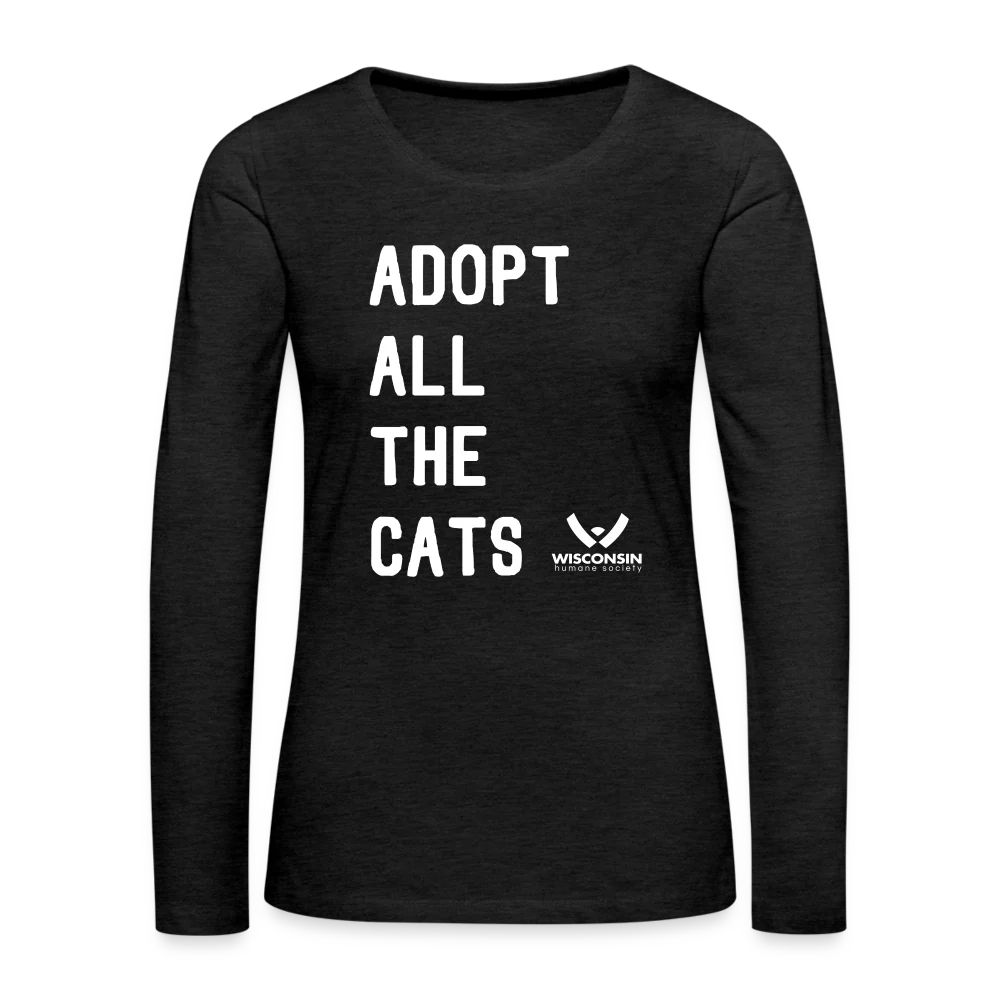 Adopt All the Cats Contoured Premium Long Sleeve T-Shirt - Image 5