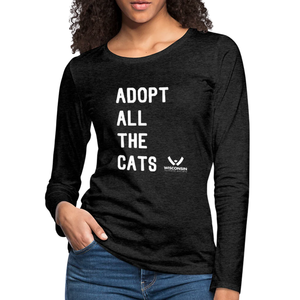 Adopt All the Cats Contoured Premium Long Sleeve T-Shirt - Image 6