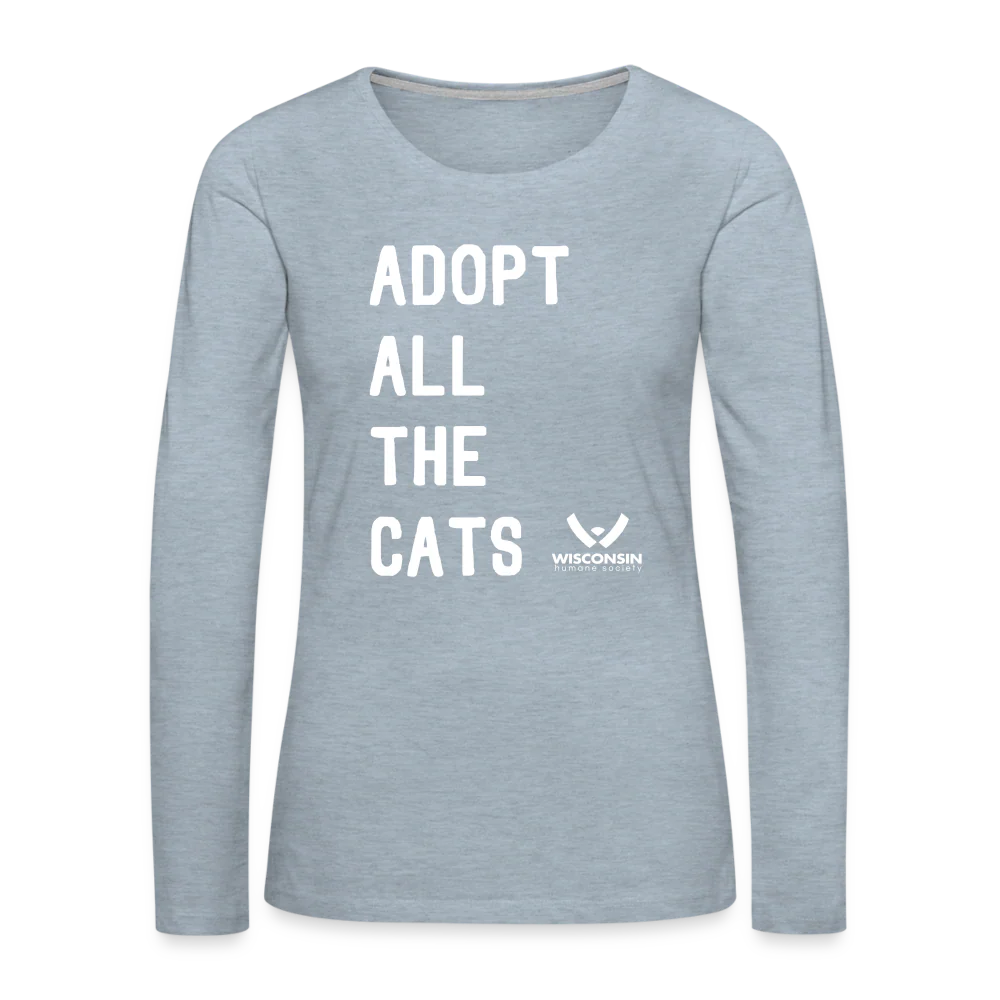 Adopt All the Cats Contoured Premium Long Sleeve T-Shirt - Image 7