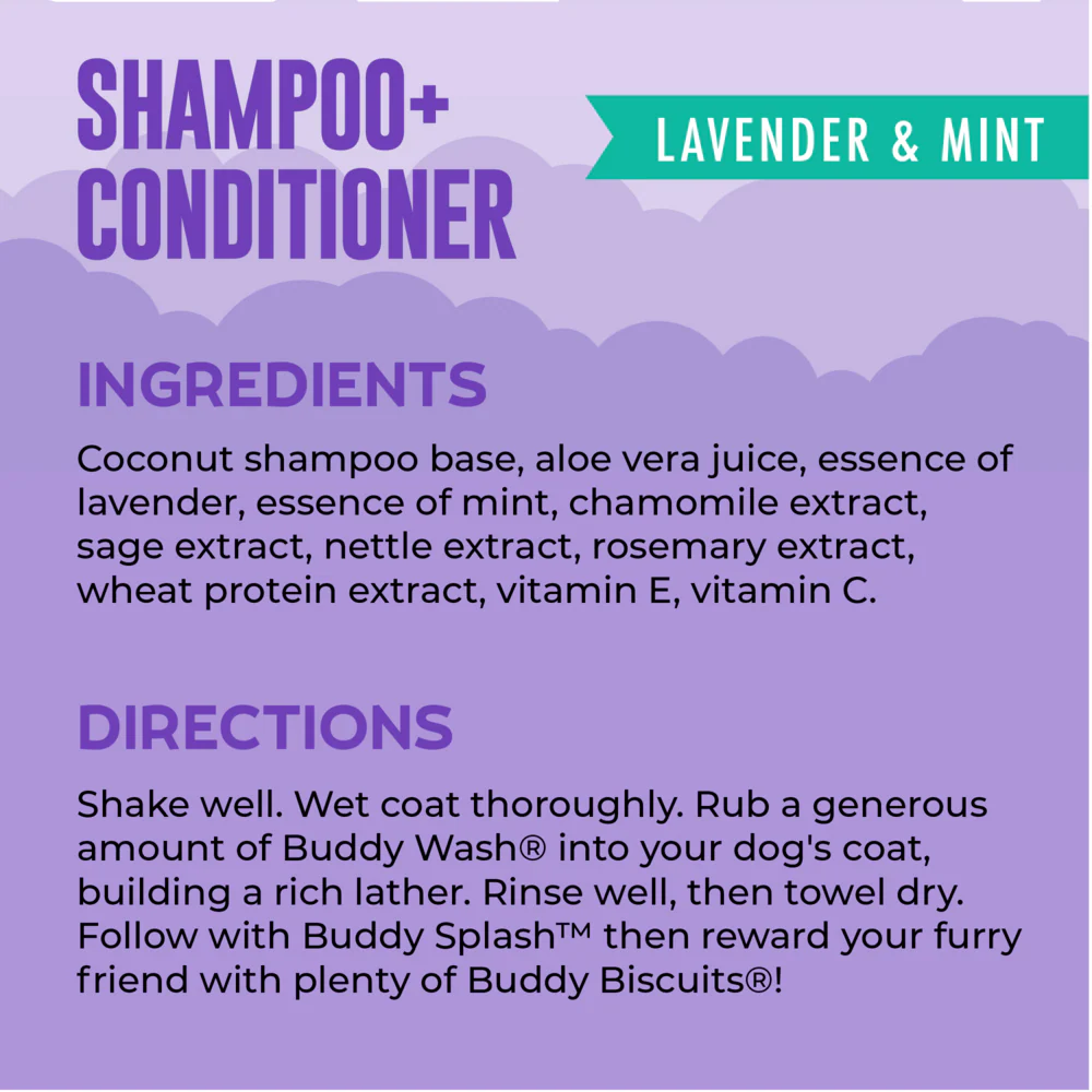 Cloud Star Buddy Wash Original Lavender & Mint Dog Shampoo & Conditioner - Image 9