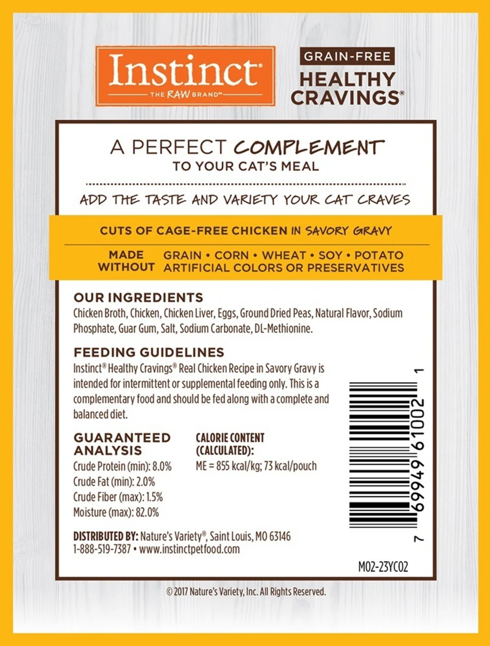 Instinct Healthy Cravings Grain Free Tender Chicken Recipe Meal Topper Pouches for Cats - Image 3