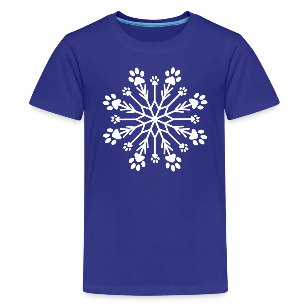 Paw Snowflake Kids' Premium T-Shirt - Image 10