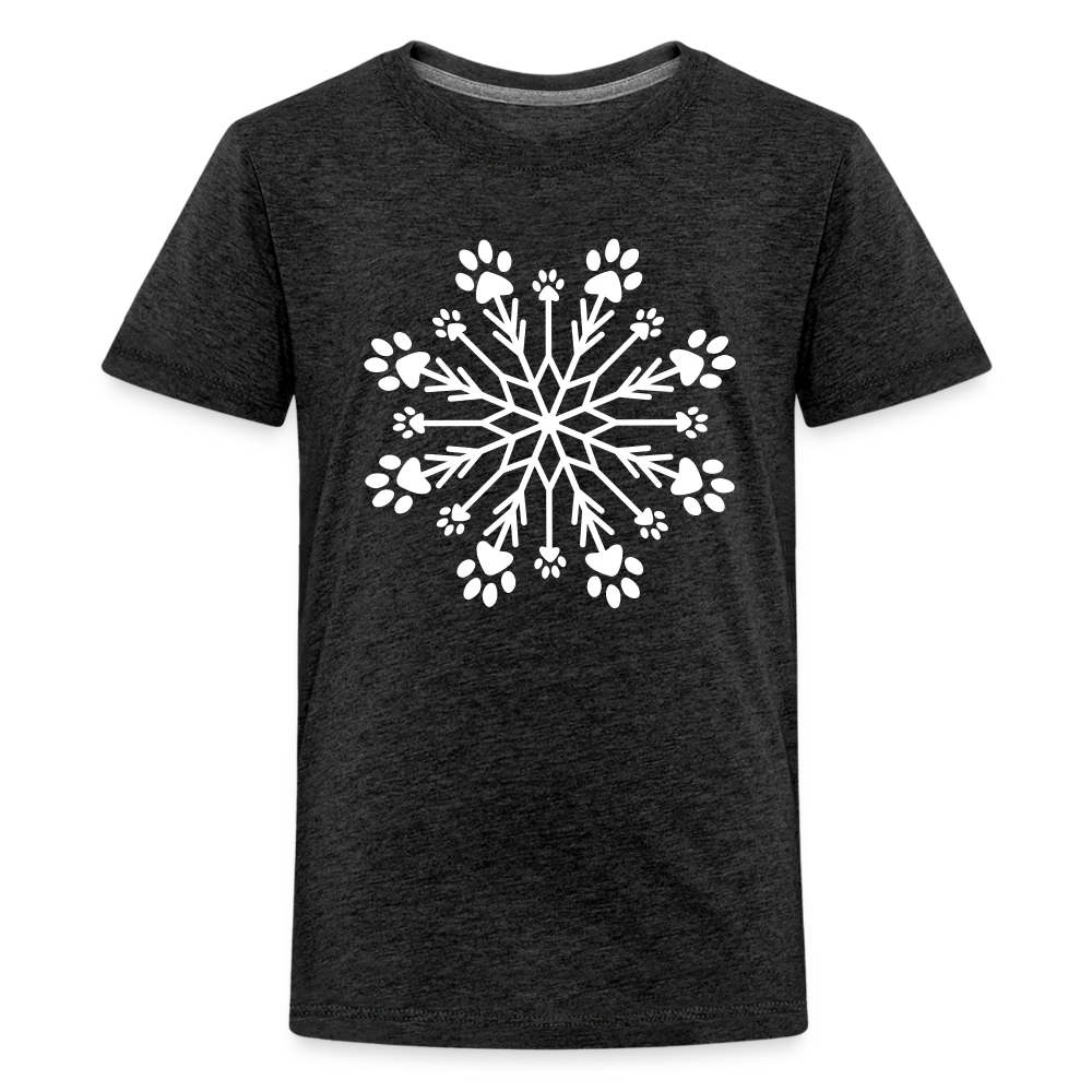 Paw Snowflake Kids' Premium T-Shirt - Image 3