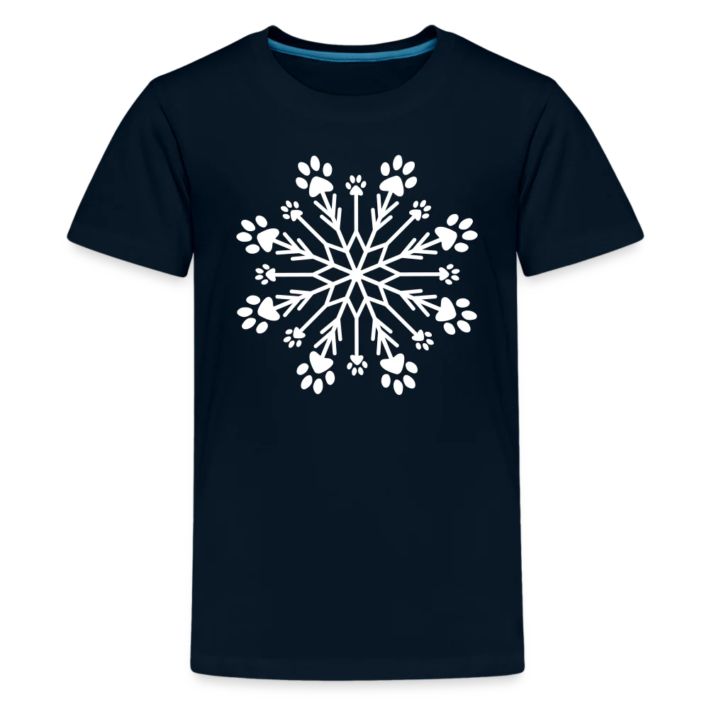 Paw Snowflake Kids' Premium T-Shirt - Image 5