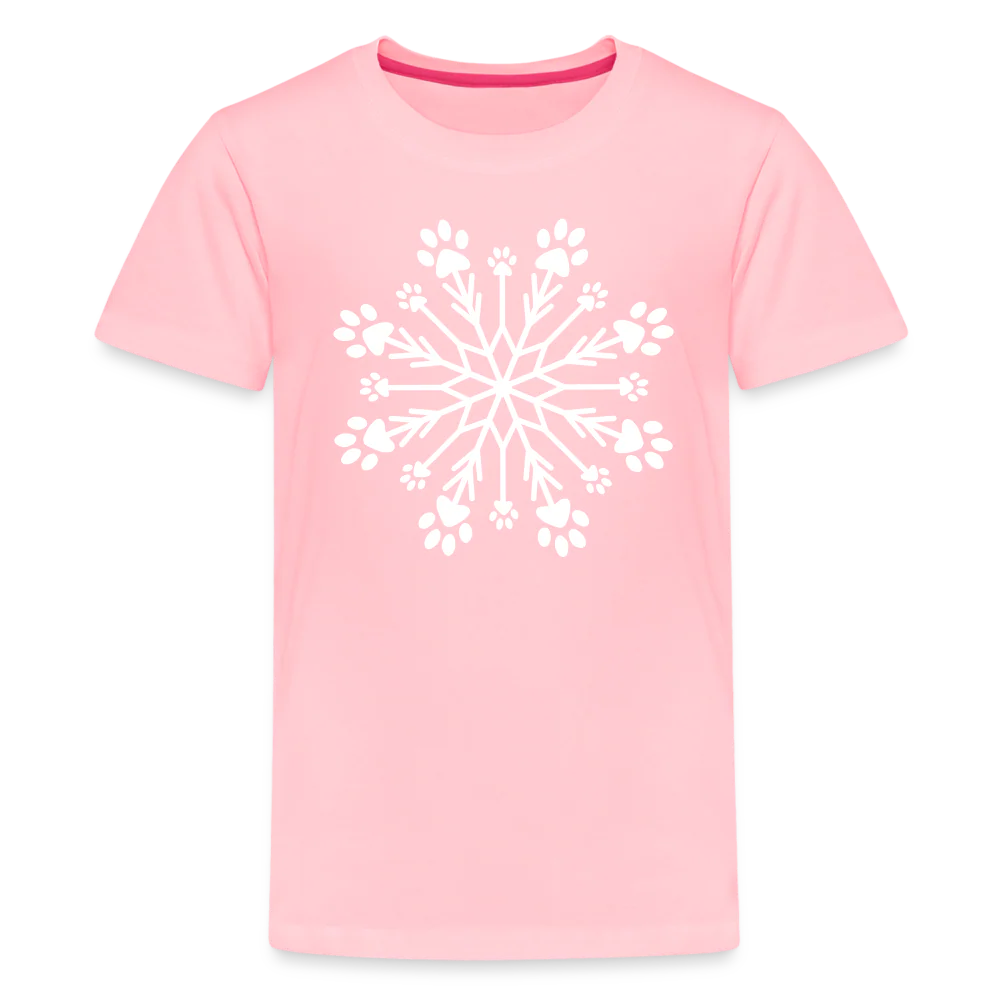 Paw Snowflake Kids' Premium T-Shirt - Image 7