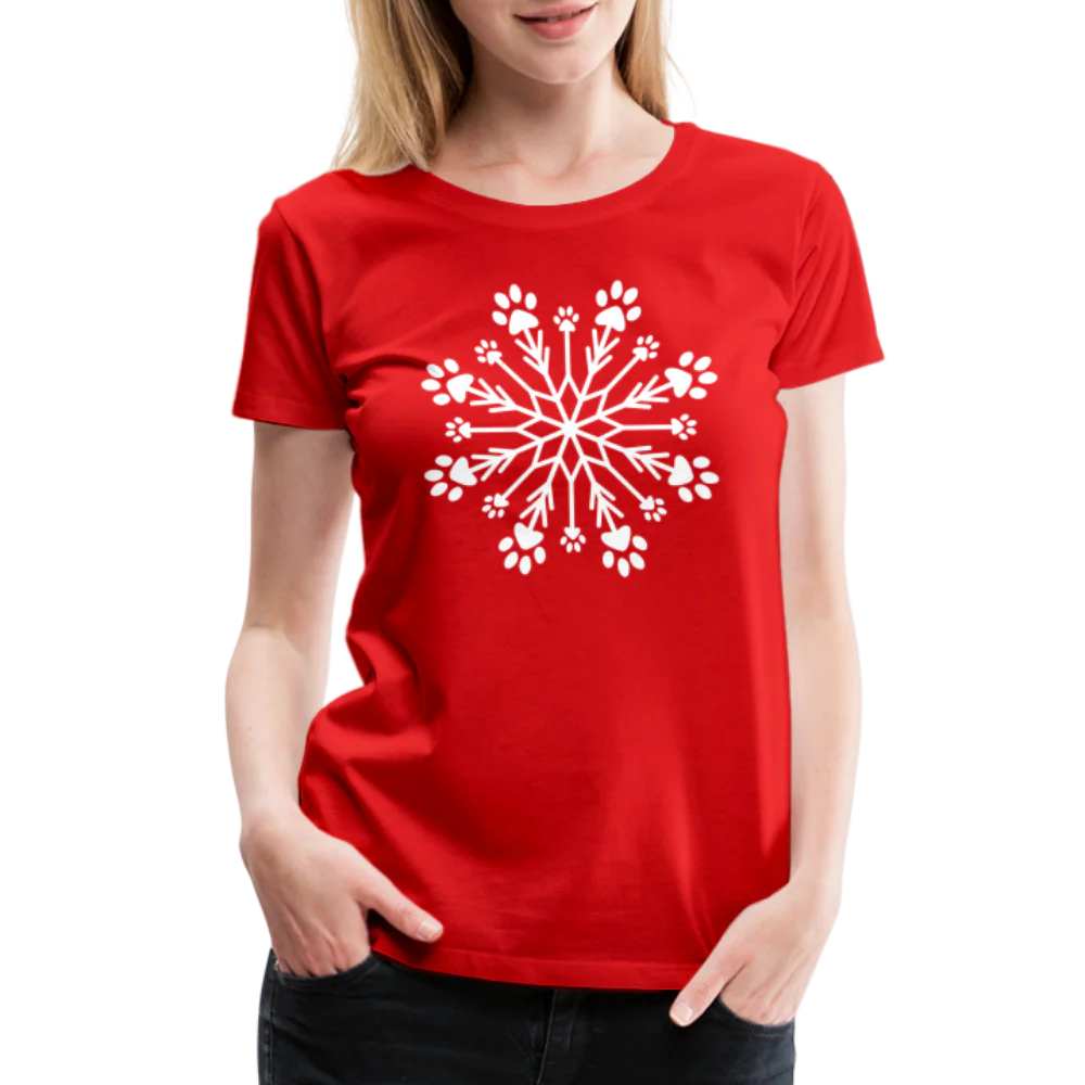 Paw Snowflake Premium T-Shirt - Image 27