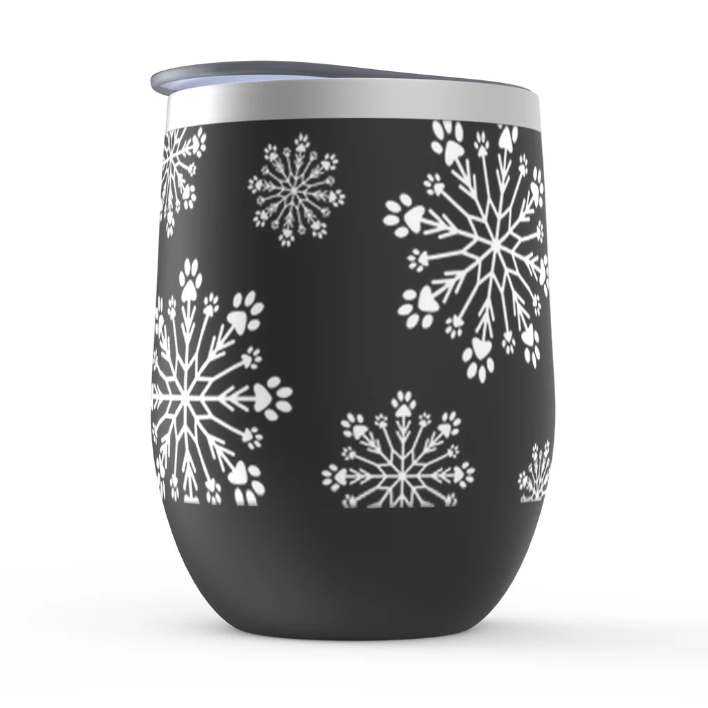 Paw Snowflake Stemless Wine Tumbler - Image 10