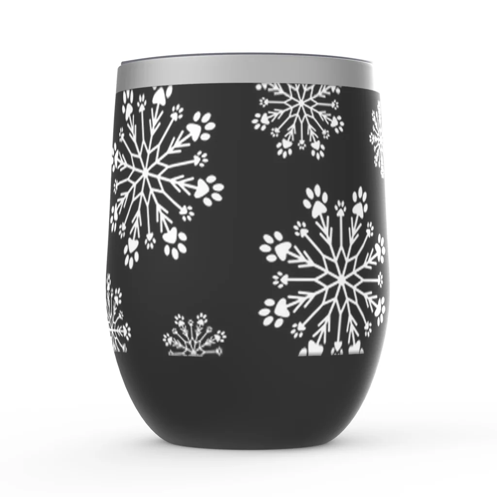 Paw Snowflake Stemless Wine Tumbler - Image 12