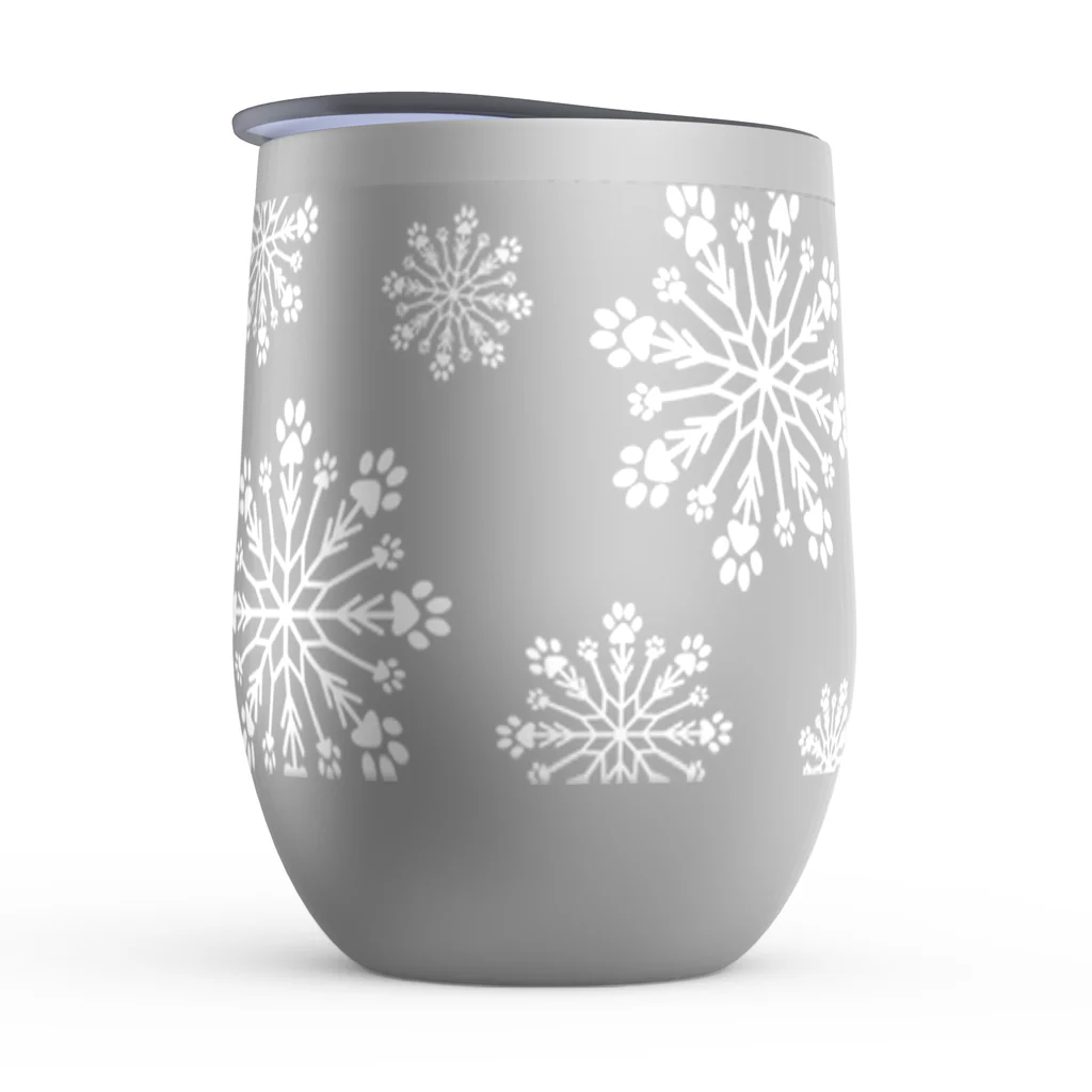 Paw Snowflake Stemless Wine Tumbler - Image 4