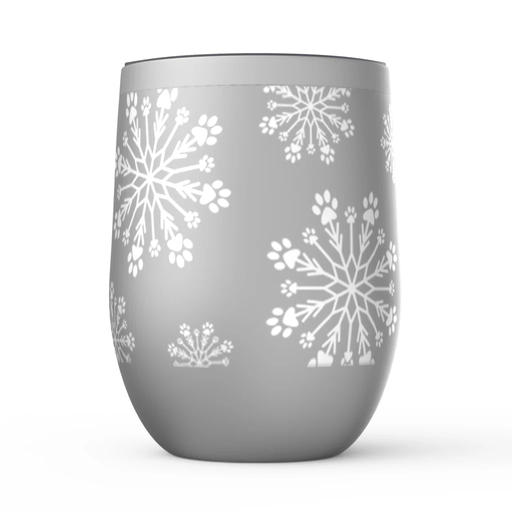 Paw Snowflake Stemless Wine Tumbler - Image 6