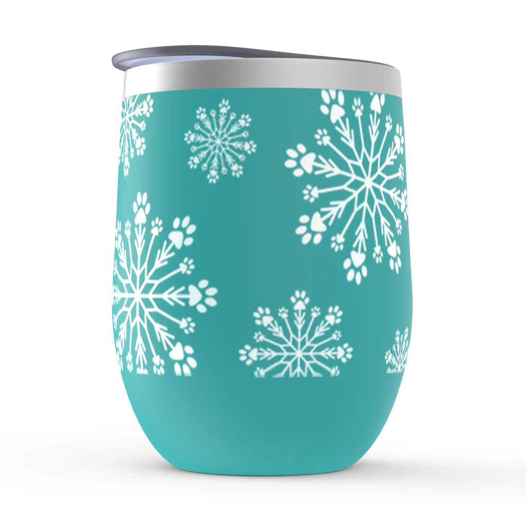 Paw Snowflake Stemless Wine Tumbler - Image 7