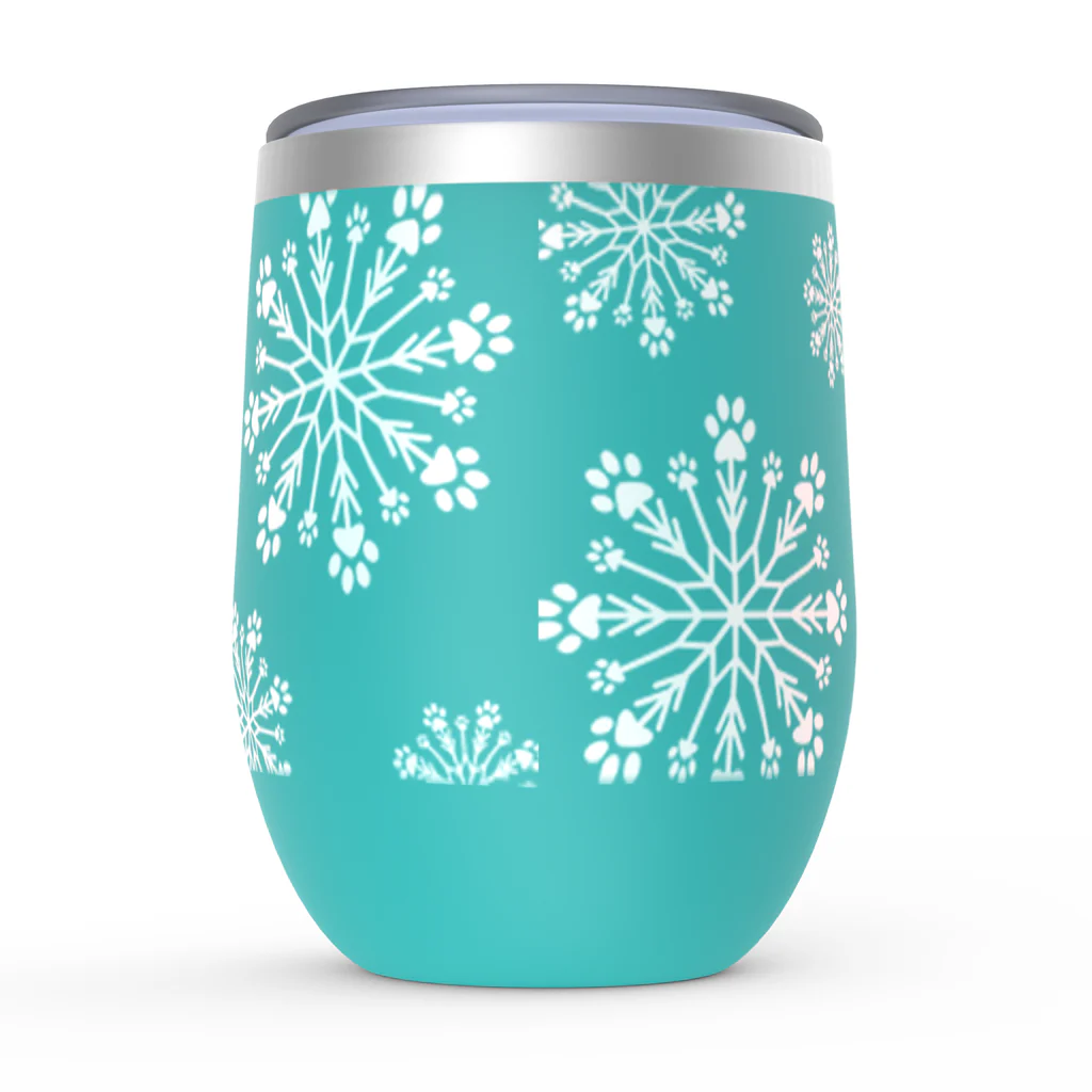 Paw Snowflake Stemless Wine Tumbler - Image 8