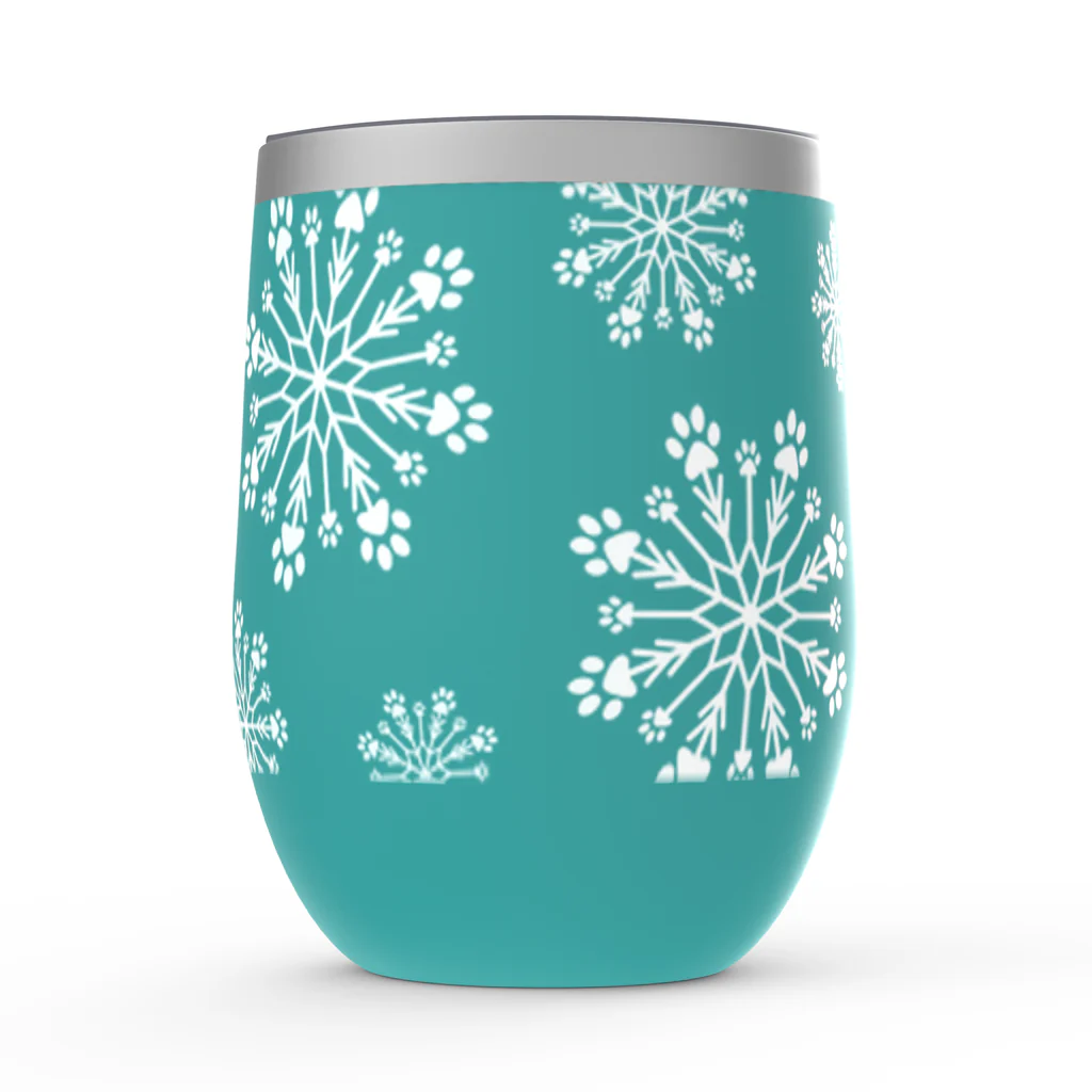 Paw Snowflake Stemless Wine Tumbler - Image 9