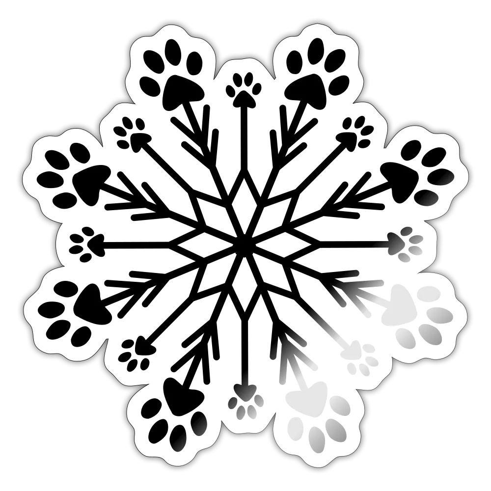 Paw Snowflake Sticker - Image 4