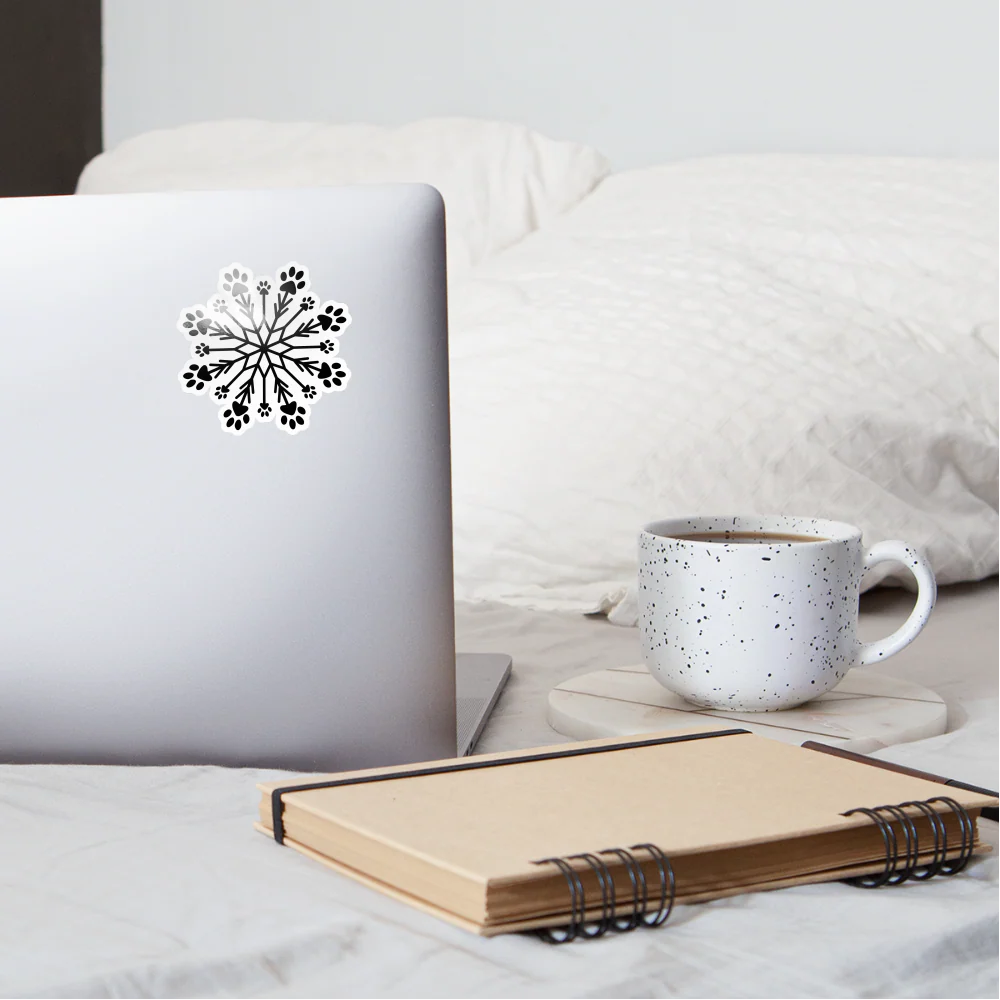 Paw Snowflake Sticker - Image 6