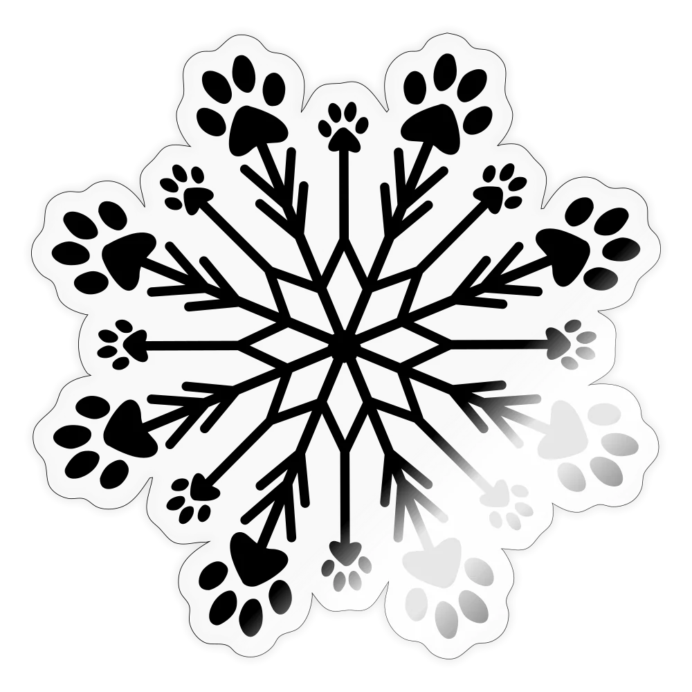 Paw Snowflake Sticker - Image 7