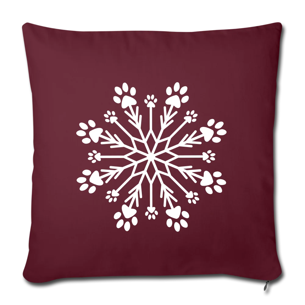 Paw Snowflake Throw Pillow Cover 18" x 18"� - Image 3