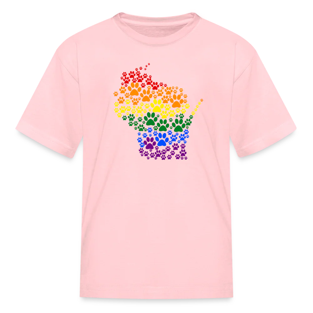 Pride Paws Kids' T-Shirt - Image 7