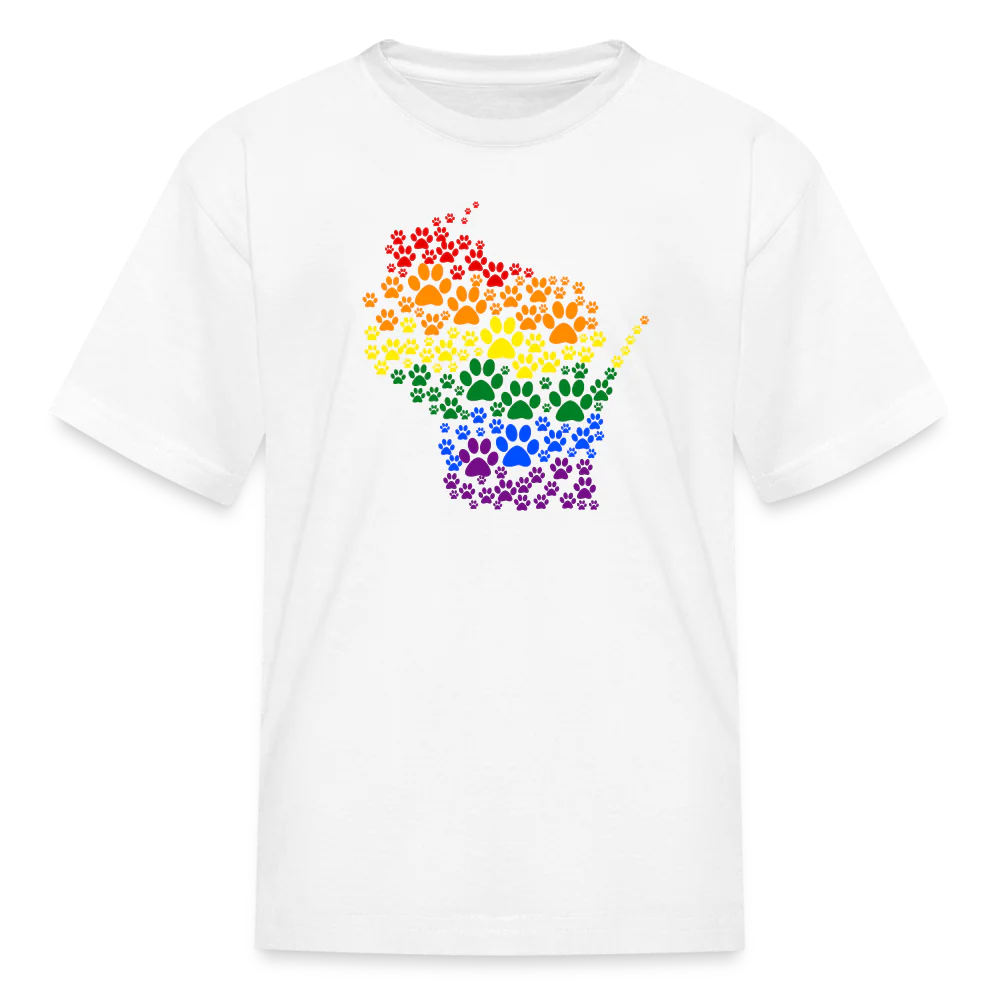 Pride Paws Kids' T-Shirt - Image 8