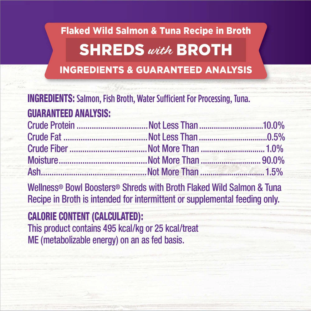 Wellness Bowl Boosters Flaked Salmon & Tuna in Broth Wet Cat Food Topper - Image 5