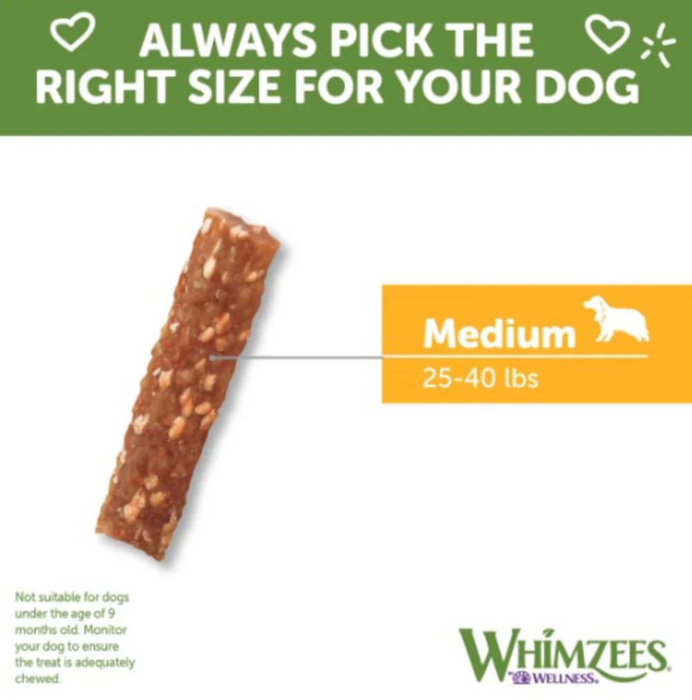 Whimzees Medium Veggie Strip Dental Chew Dog Treats - Image 4