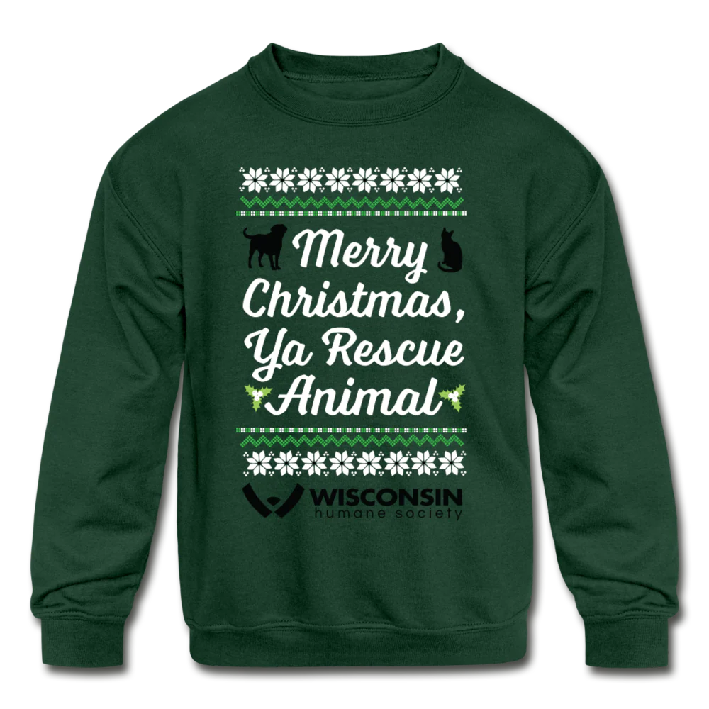 Ya Rescue Animal Kids' Crewneck Sweatshirt - Image 3
